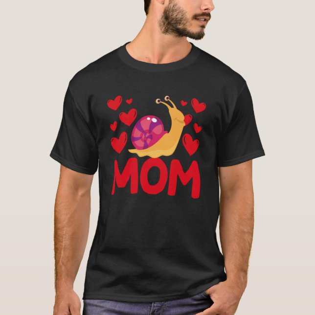 Camiseta Happy Valentine's Day Snail Mom Mothers Day Valent (Anverso)