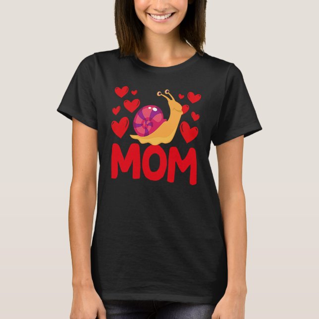 Camiseta Happy Valentine's Day Snail Mom Mothers Day Valent (Anverso)