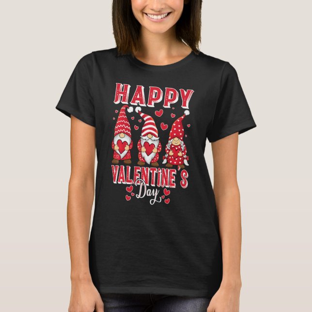 Camiseta Happy Valentines Day Three Gnomies Best Friends Ma (Anverso)