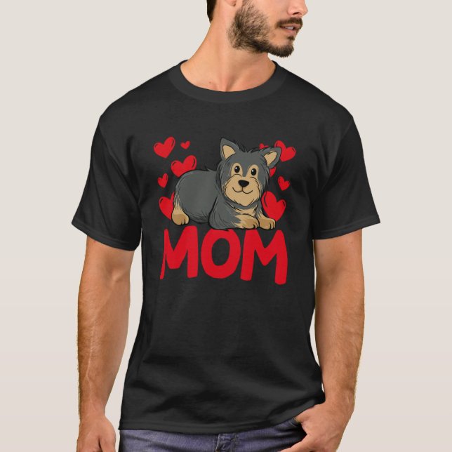 Camiseta Happy Valentine's Day Yorkshire Mom Mothers Day Va (Anverso)