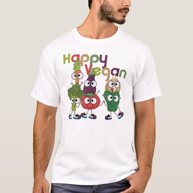 Camiseta Happy Vegan (Anverso)