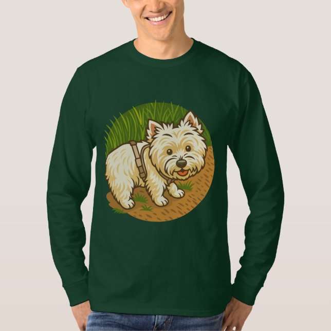 Camiseta Happy Westie on Nature Trail (Anverso)