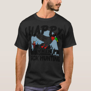 Camiseta Happy When Duck Hunting animal black lab
