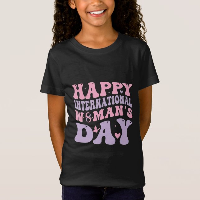 Camiseta Happy Women's Day Retro Design (Anverso)
