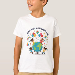 Camiseta Happy world children's day T-shirt for Boys
