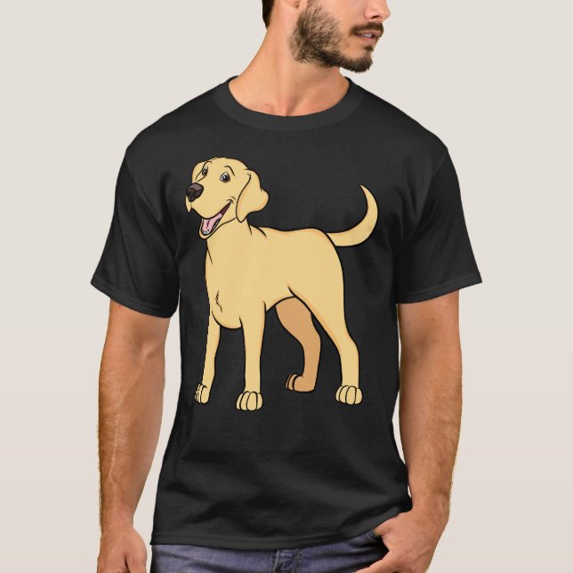 Camiseta Happy Yellow Labrador Retriever (Anverso)