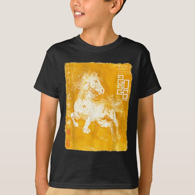 Camiseta Happy Zodiac Horse Chinese Lunar New Year 2026 Sta (Anverso)