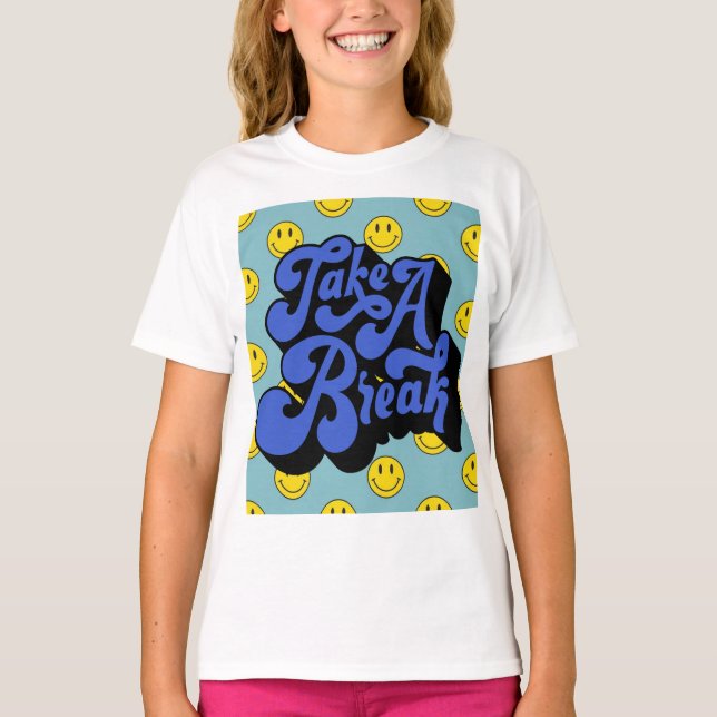 Camiseta Happycore Cara Sonriente - tome un descanso (Anverso)