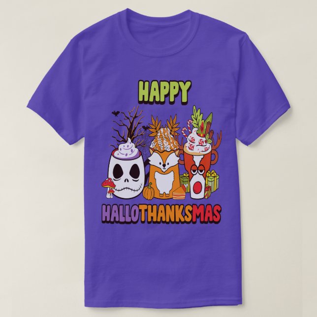 Camiseta happyhallothanksmas 16 (Diseño del anverso)