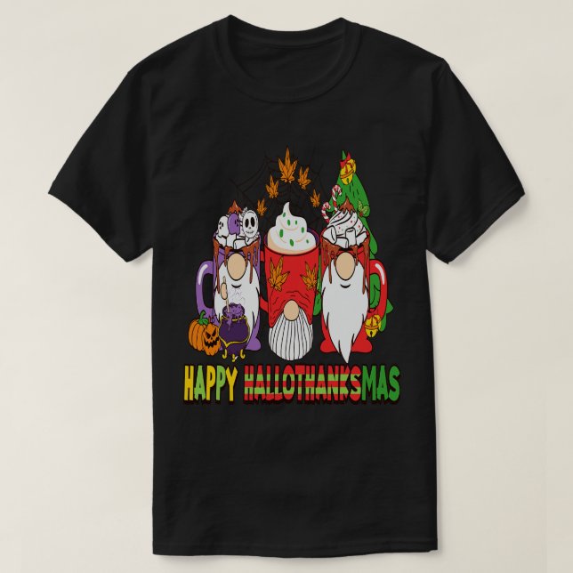 Camiseta happyhallothanksmas 18 (Diseño del anverso)