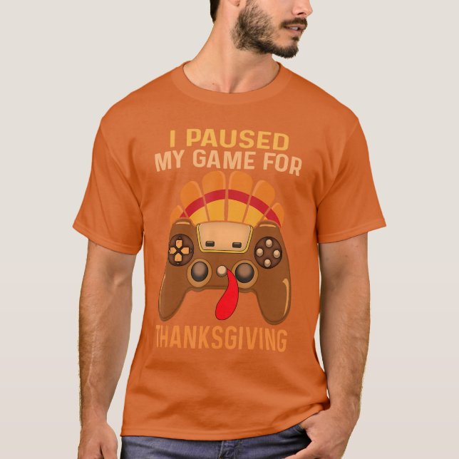 Camiseta Happyhanksgiving gaming fallurkey gamer boys kids  (Anverso)