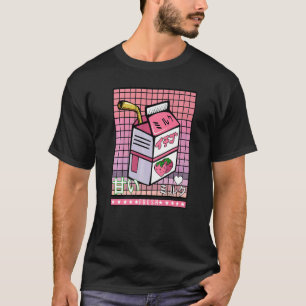 Camiseta Haraju de vaporwave estético de leche de jugo japo