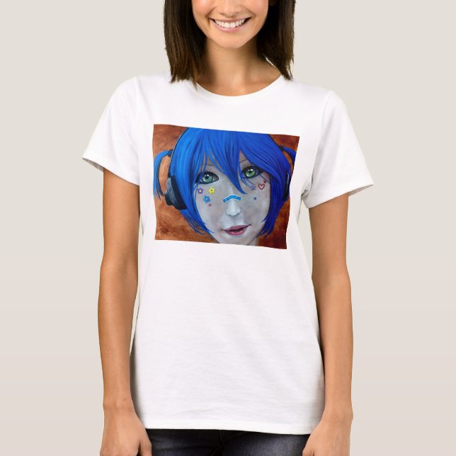Camiseta Harajuku azul (Anverso)