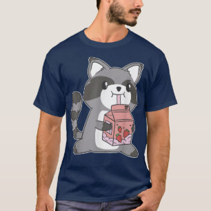 Camiseta Harajuku Japón Anime Cute Kawaii Raccoon japonés