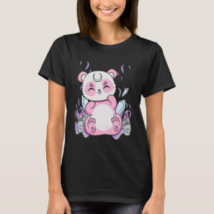 Camiseta Harajuku Panda Y El Gótico Nu Oyen Por Un Abanico