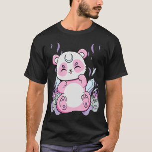 Camiseta Harajuku Panda Y El Gótico Nu Oyen Por Un Abanico 