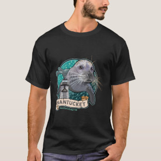 Camiseta Harbour Seal Y Brant Lighthouse Nantucket Massach