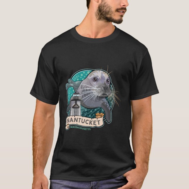 Camiseta Harbour Seal Y Brant Lighthouse Nantucket Massach (Anverso)