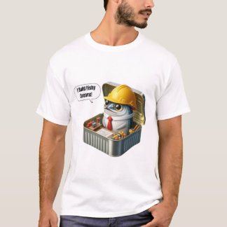 Camiseta  Hard Hat Sardine Engineer Tiny Workshop Art