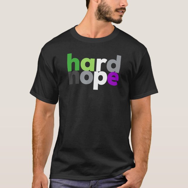 Camiseta hard nope Funny Aroace Pride, LGBT Aro Ace Aromant (Anverso)