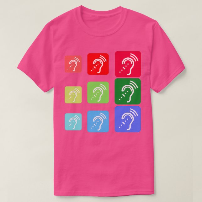 CAMISETA HARD OF HEARING COLORFUL (Diseño del anverso)