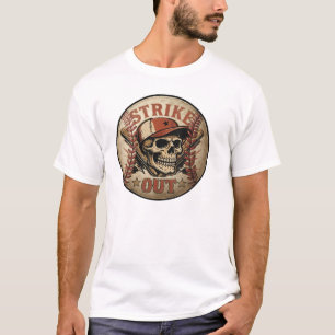 Camiseta Hardball Syndicate Strike Out Skull Baseball Premi