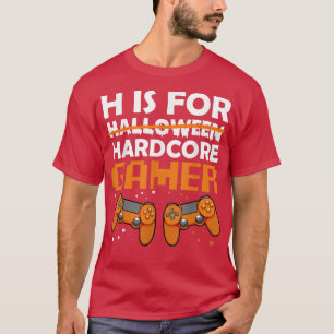 Camiseta Hardcore Gamer Lazy Halloween Costume Video-game C