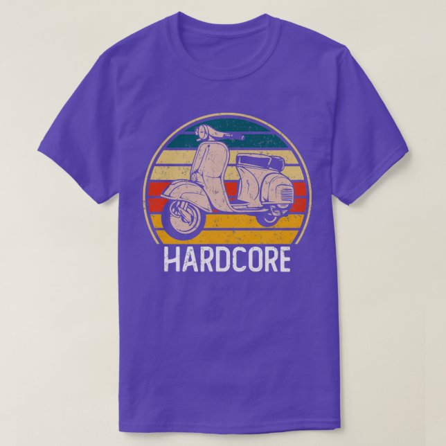Camiseta Hardcore Moped Life Funny Scooter Driver Retro Bik (Diseño del anverso)