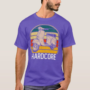Camiseta Hardcore Moped Life Funny Scooter Driver Retro Bik