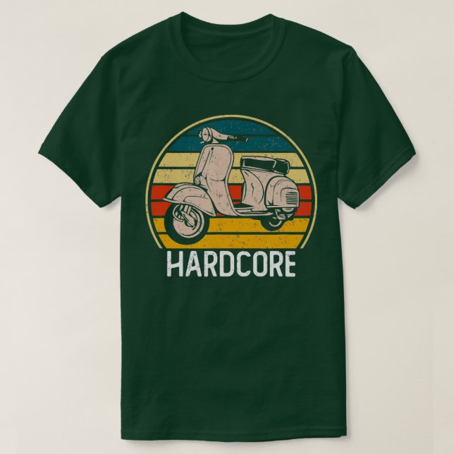 Camiseta Hardcore Moped Life Funny Scooter Driver Retro Bik (Diseño del anverso)