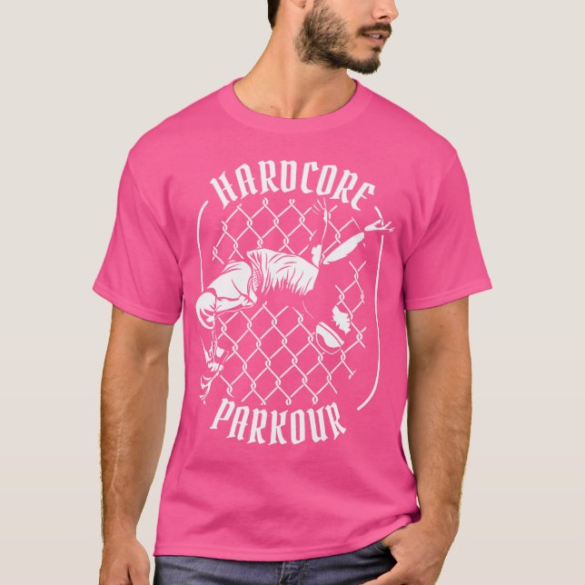 Camiseta Hardcore Parkour Training Wall Run Traceur Jumper  (Anverso)