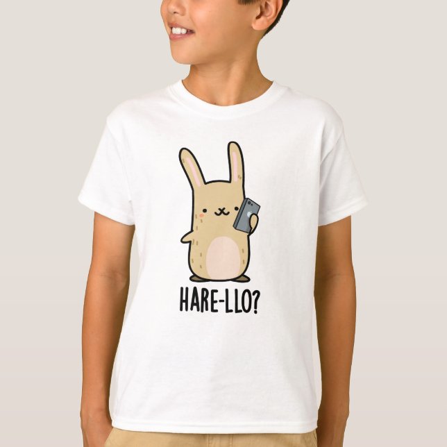 Camiseta Hare-llo There Funny Hare Rabbit Pun (Anverso)