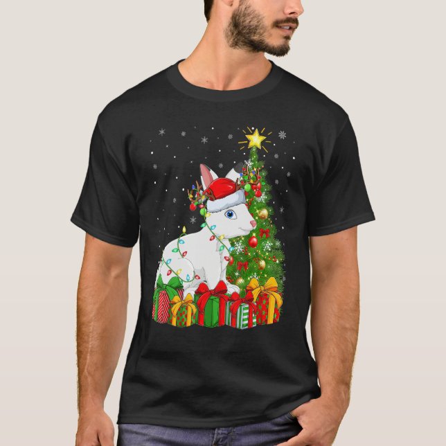 Camiseta Hare   Xmas Holiday Santa Hare Christmas Tree (Anverso)