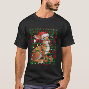 Camiseta Hare Xmas ilumina a los Navidades de la liebre de 