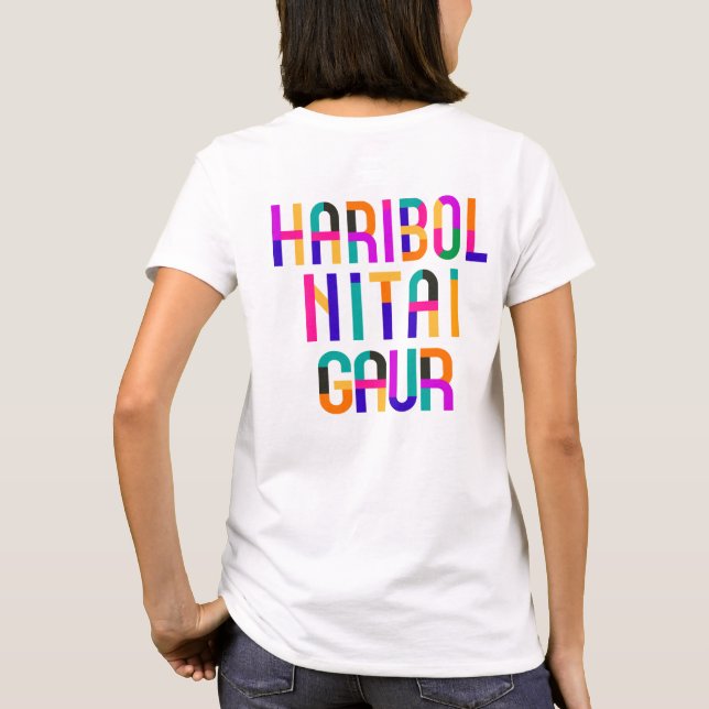 Camiseta  Haribol Nitai Gaur        (Reverso)