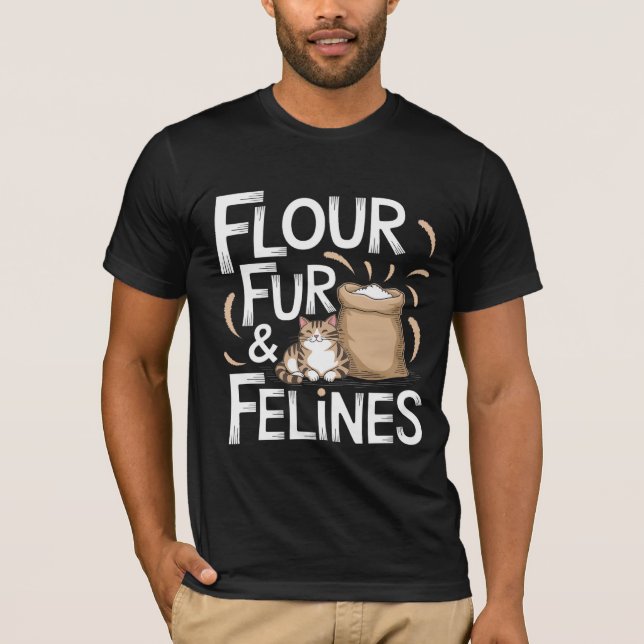 Camiseta Harina, Pieles y Felinos (Anverso)