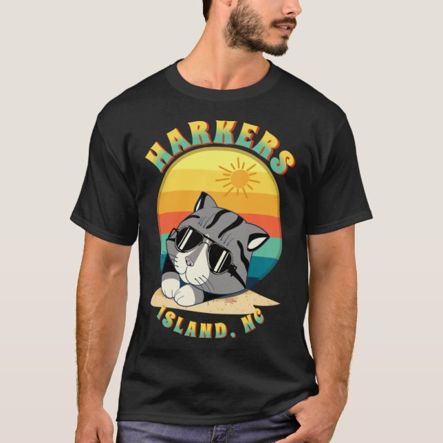 Camiseta Harkers Island NC Summertime Vacation Chillin' (Anverso)