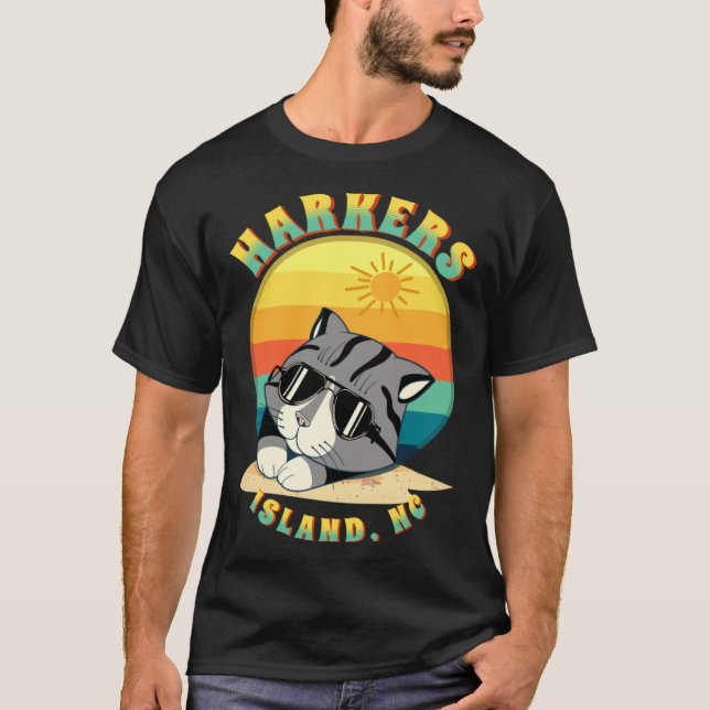 Camiseta Harkers Island NC Summertime Vacationing Chillin F (Anverso)