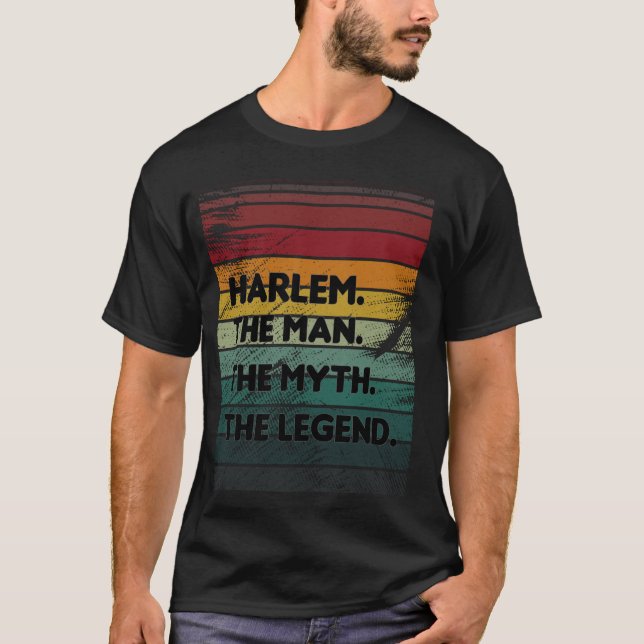 Camiseta Harlem Los Hombres El Mito La Leyenda Para Los Hom (Anverso)