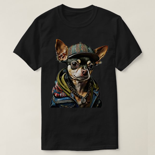 Camiseta Harlem Style Chihuahua (Diseño del anverso)