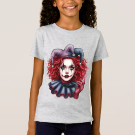 Camiseta Harlequin con una pluma negra