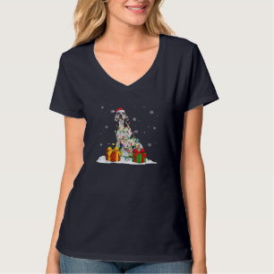 Camiseta Harlequin Gran Danés Árbol de Navidad enciende Nav
