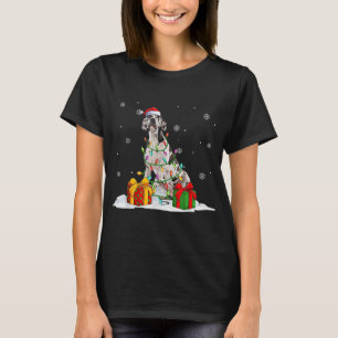 Camiseta Harlequin Gran Danés Árbol de Navidad enciende Nav