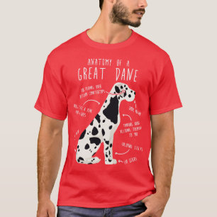 Camiseta Harlequin Great Dane Dog Anatomía
