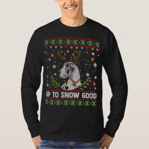 Camiseta Harlequin Great Dane Perro Renos Feo Navidades S