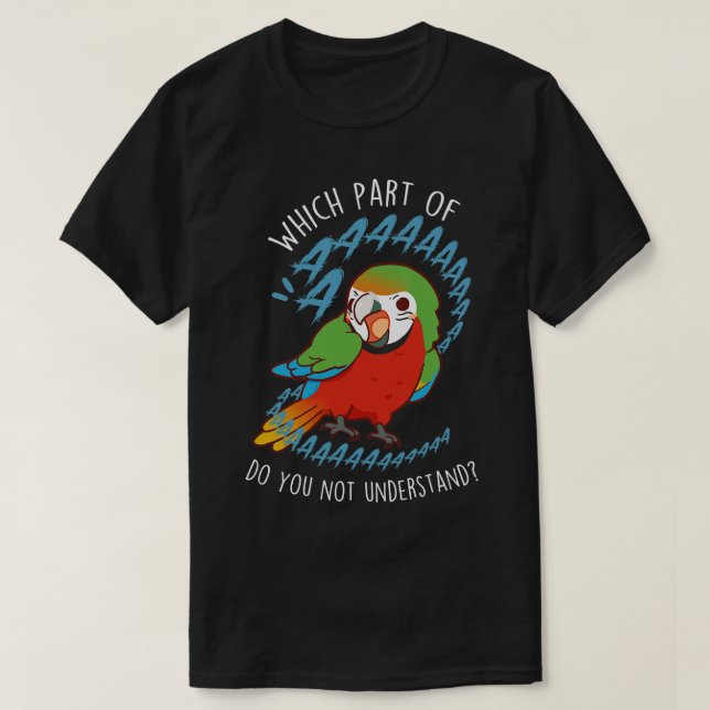 Camiseta Harlequin Macaw Parrot Aaaa (Diseño del anverso)
