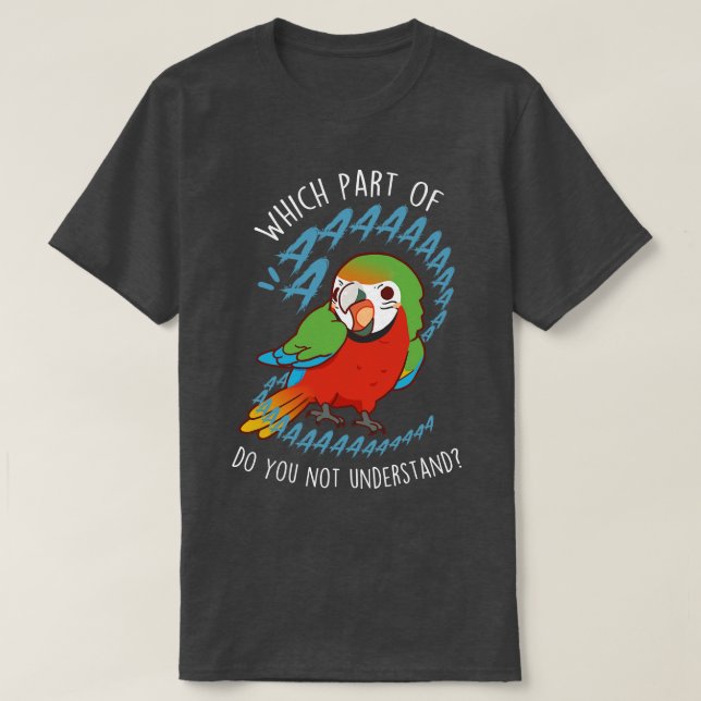 Camiseta Harlequin Macaw Parrot Aaaa (Diseño del anverso)