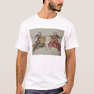 Camiseta Harley 4205 f.366 caballeros Jousting, c.1445