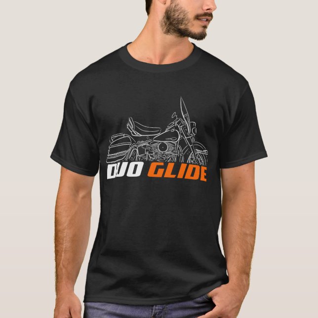 Camiseta Harley-Davidson Duo Glide 1963-1964 + alforja (Anverso)