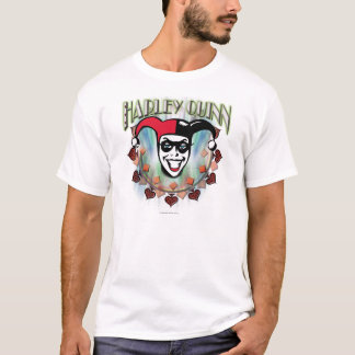 Camiseta Harley Quinn - Cara y logotipo
